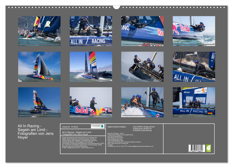 All In Racing - Segeln am Limit - Fotografien von Jens Hoyer (CALVENDO Wandkalender 2024)