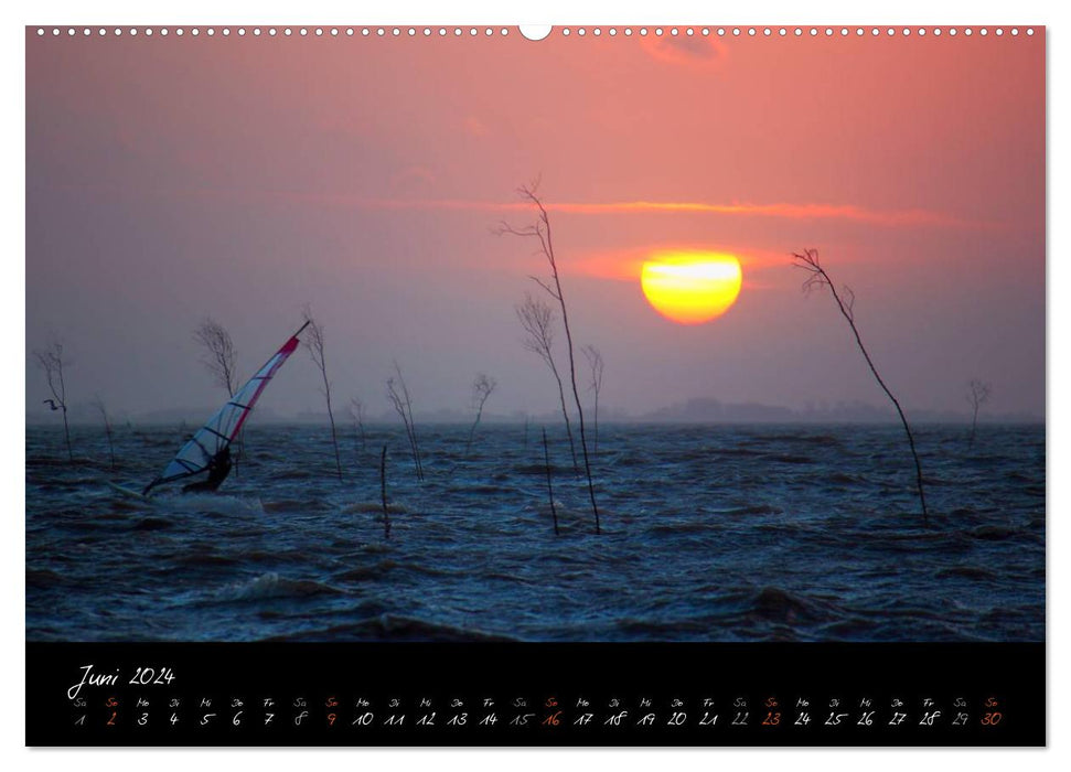 Sonnenuntergänge an der Nordseeküste (CALVENDO Premium Wandkalender 2024)
