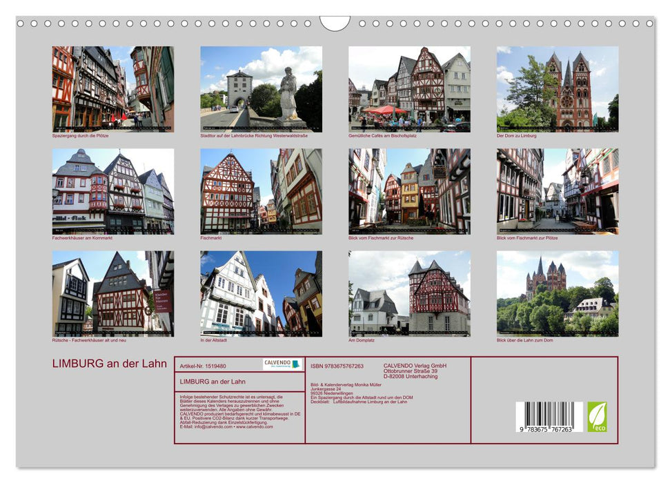 LIMBURG an der Lahn (CALVENDO Wandkalender 2024)