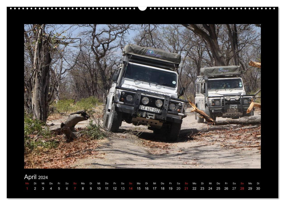 Land Rover Defender – Sur la route en Afrique (Calvendo Premium Wall Calendar 2024) 