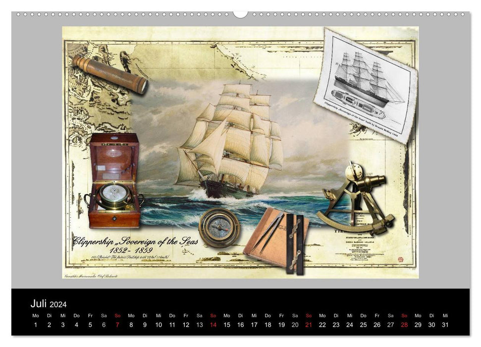 Schiffe im Spiegel ihrer Zeit (CALVENDO Premium Wandkalender 2024)