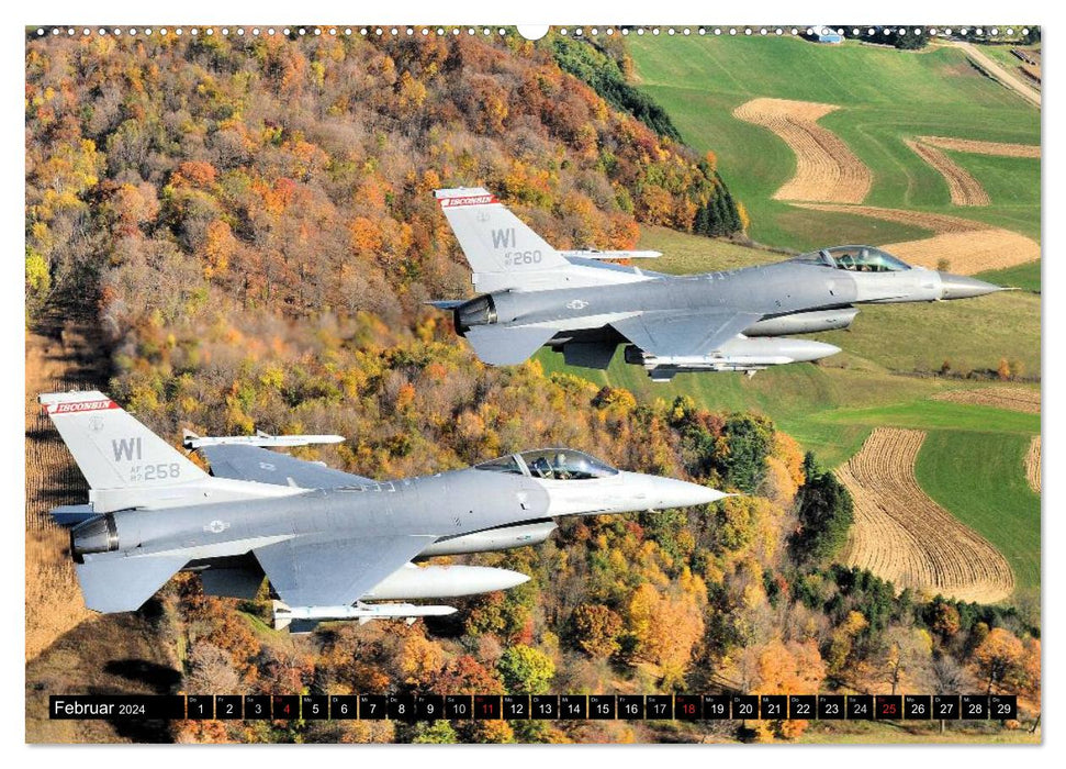 Kampfflugzeuge USA (CALVENDO Wandkalender 2024)