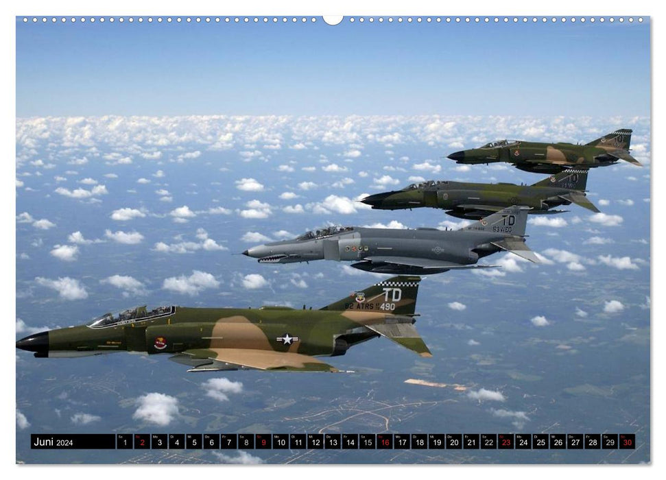Kampfflugzeuge USA (CALVENDO Wandkalender 2024)
