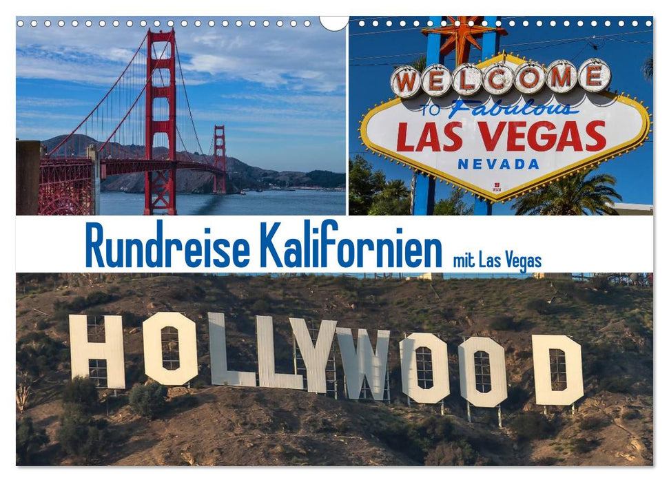 Rundreise Kalifornien mit Las Vegas (CALVENDO Wandkalender 2024)