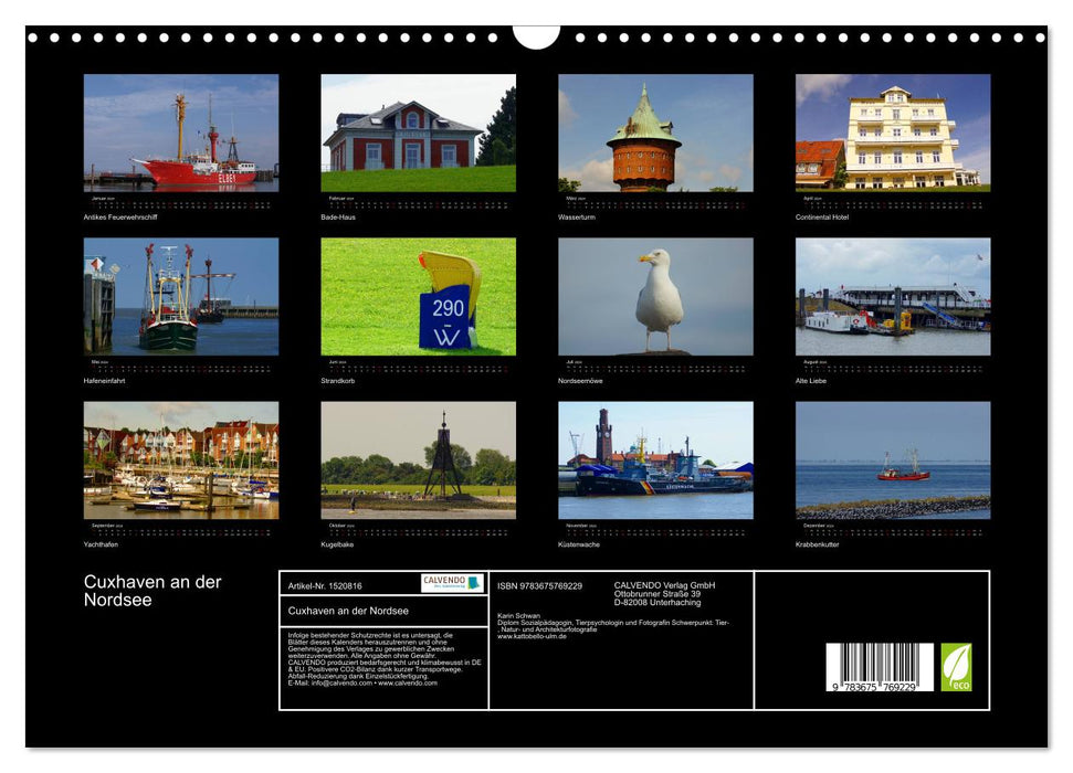 Cuxhaven an der Nordsee (CALVENDO Wandkalender 2024)