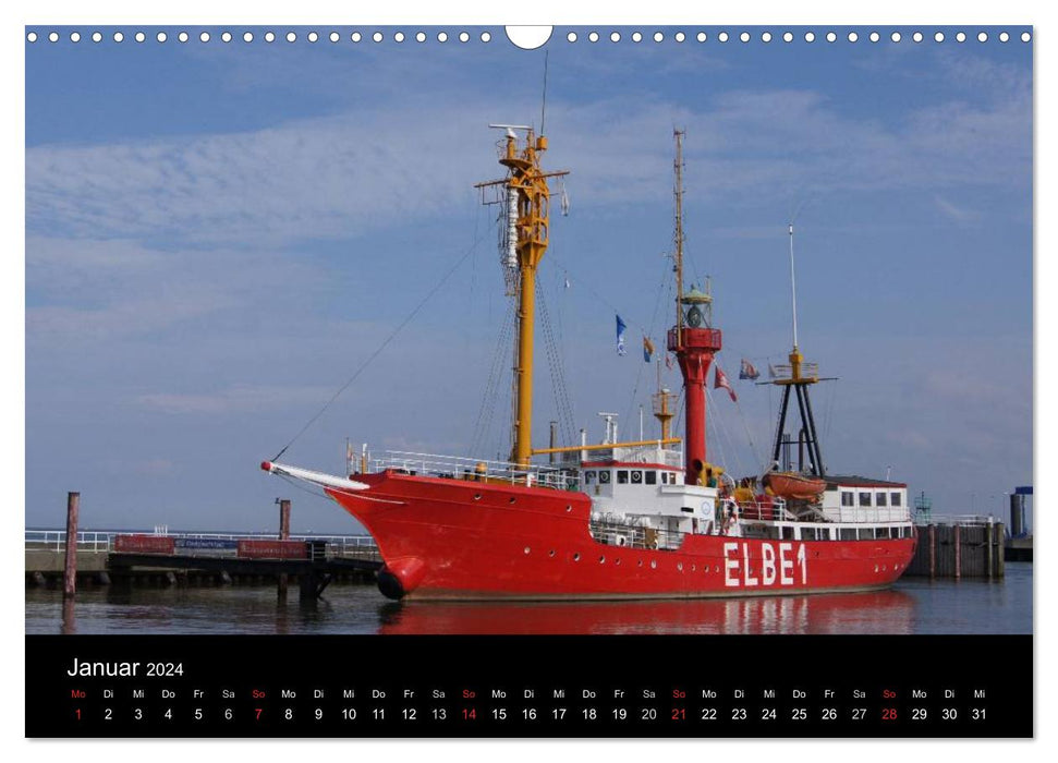 Cuxhaven an der Nordsee (CALVENDO Wandkalender 2024)