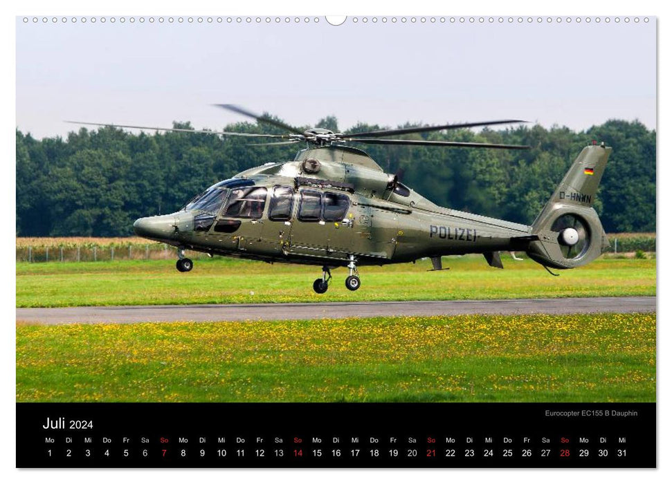 Helicopter 2024 (CALVENDO Premium Wandkalender 2024)