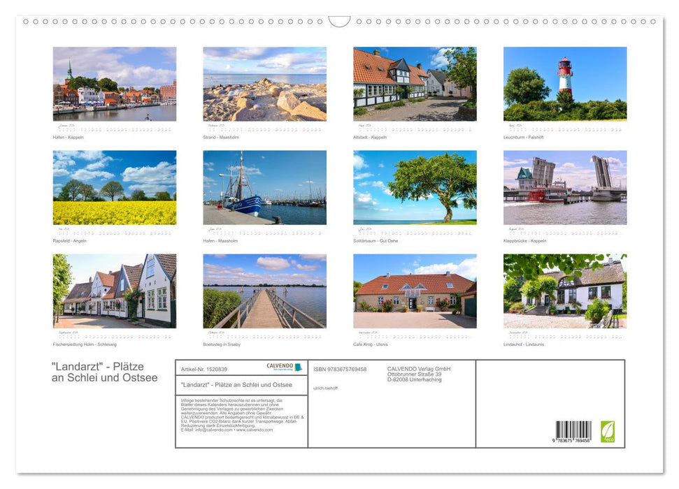 "Landarzt" - Plätze an Schlei und Ostsee (CALVENDO Wandkalender 2024)
