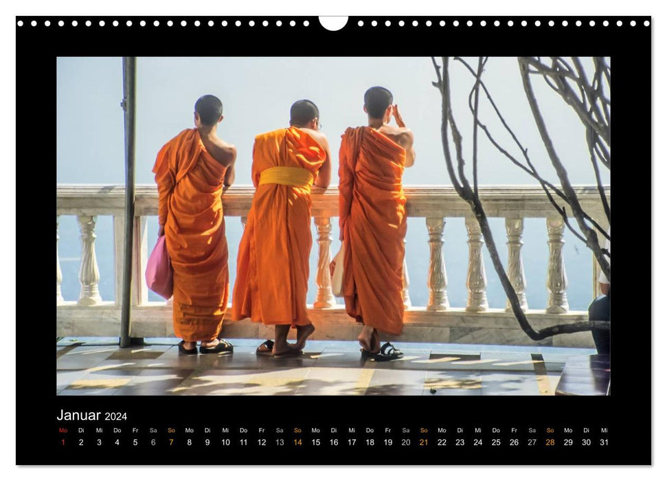 Thailand - Traumstrände und Tempel (CALVENDO Wandkalender 2024)