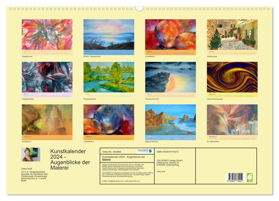 Kunstkalender 2024 - Augenblicke der Malerei (CALVENDO Wandkalender 2024)