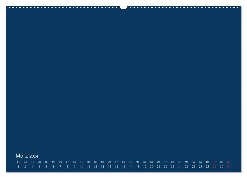 Bastelkalender - Dunkelblau (CALVENDO Wandkalender 2024)