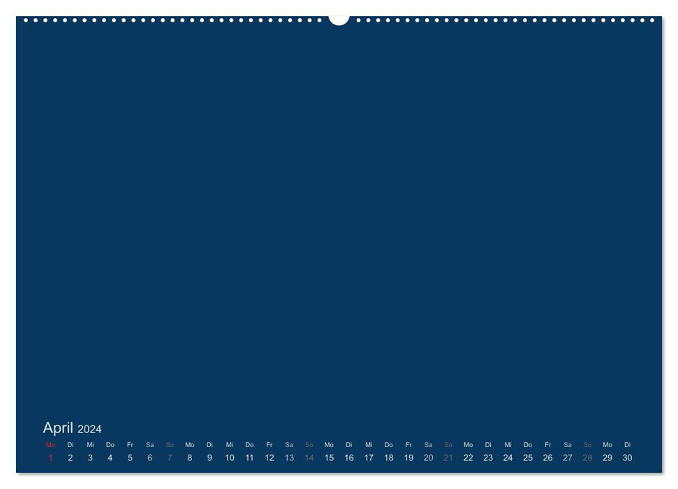 Bastelkalender - Dunkelblau (CALVENDO Wandkalender 2024)