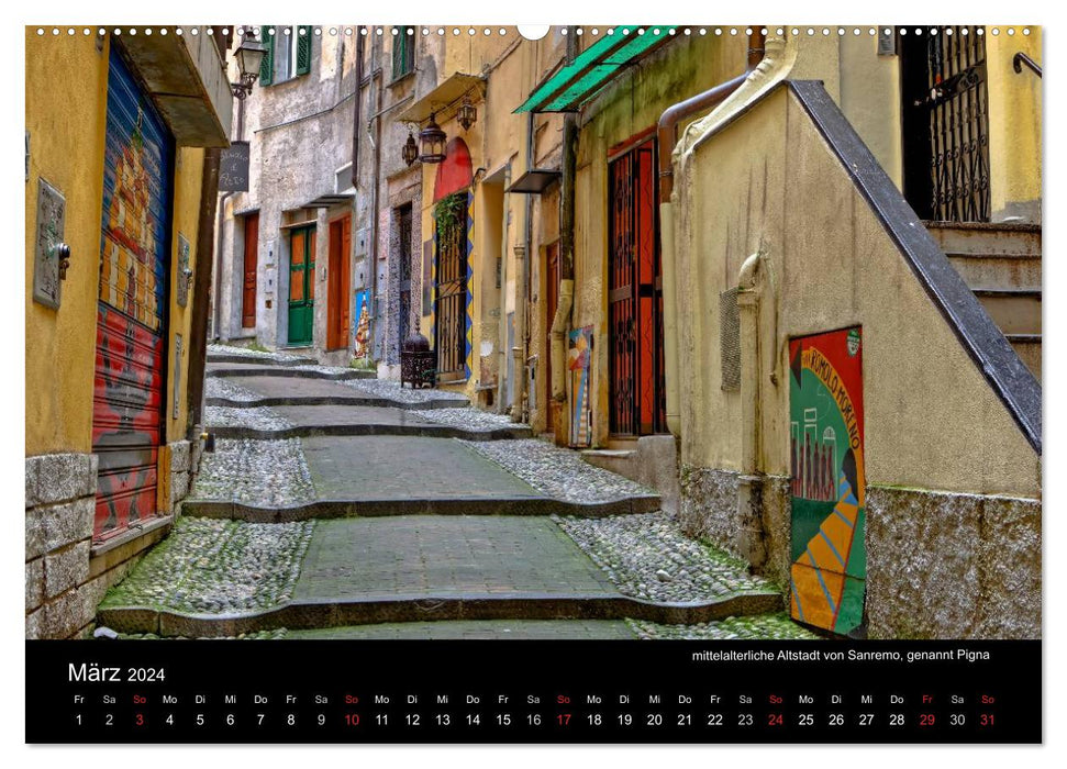 Ligurien - die italienische Riviera (CALVENDO Premium Wandkalender 2024)