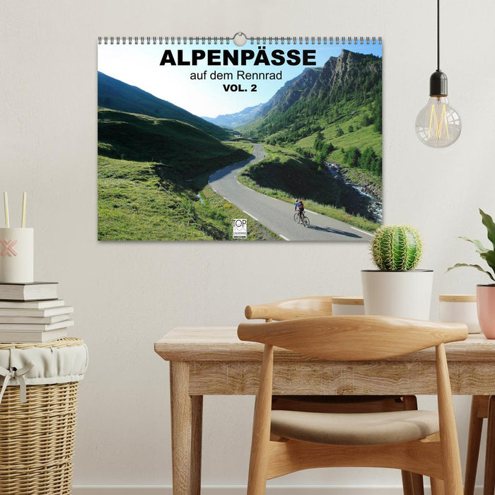 Alpenpässe auf dem Rennrad Vol. 2 (CALVENDO Wandkalender 2024)