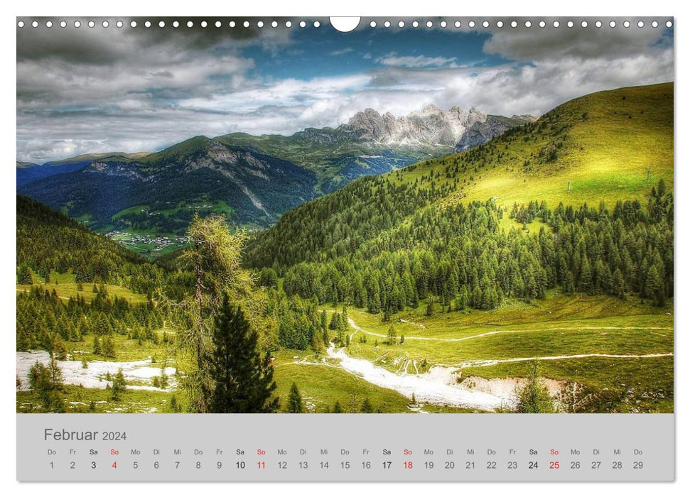 Südtirol - Gröden und Alta Badia (CALVENDO Wandkalender 2024)