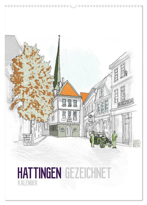 HATTINGEN GEZEICHNET (CALVENDO Wandkalender 2024)