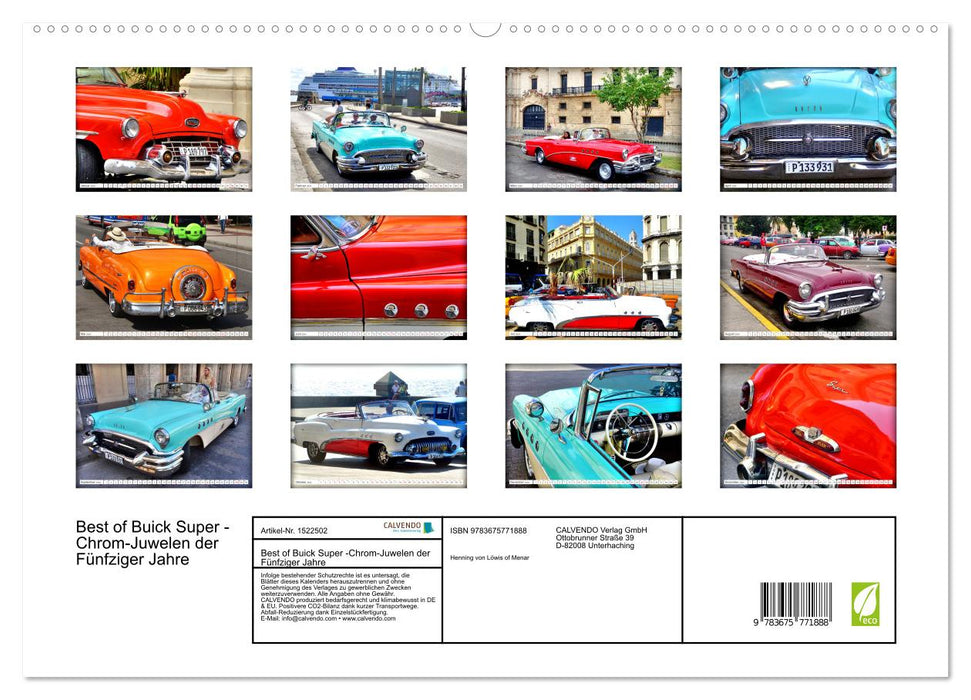 Best of Buick Super - Chrom-Juwelen der Fünfziger Jahre (CALVENDO Premium Wandkalender 2024)