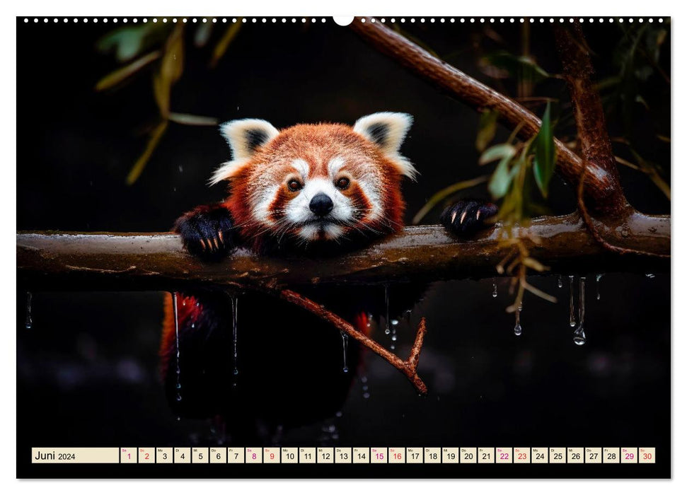Roter Panda - gefährdeter Katzenbär (CALVENDO Wandkalender 2024)