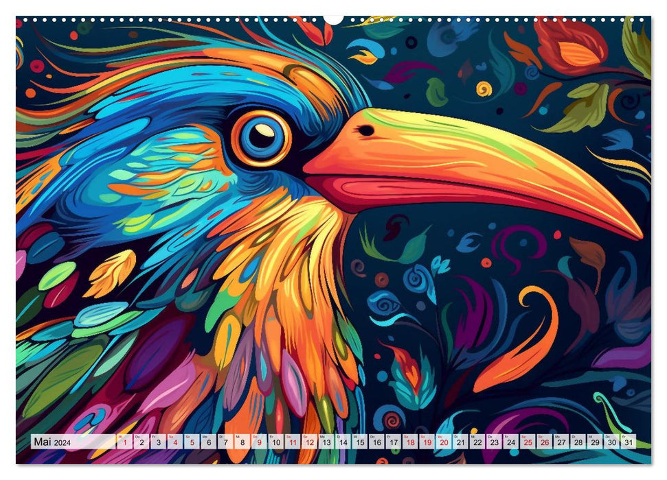 Flieg und trag die Farben ins Licht (CALVENDO Premium Wandkalender 2024)