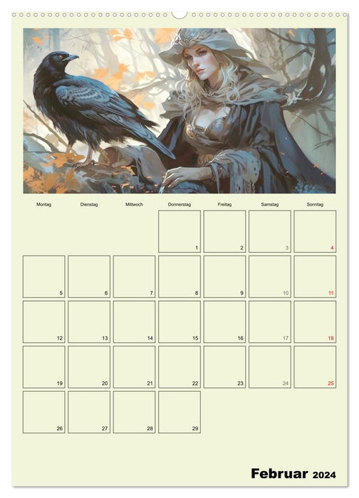 Im Zauberwald. Mystische Fabelwesen (CALVENDO Premium Wandkalender 2024)