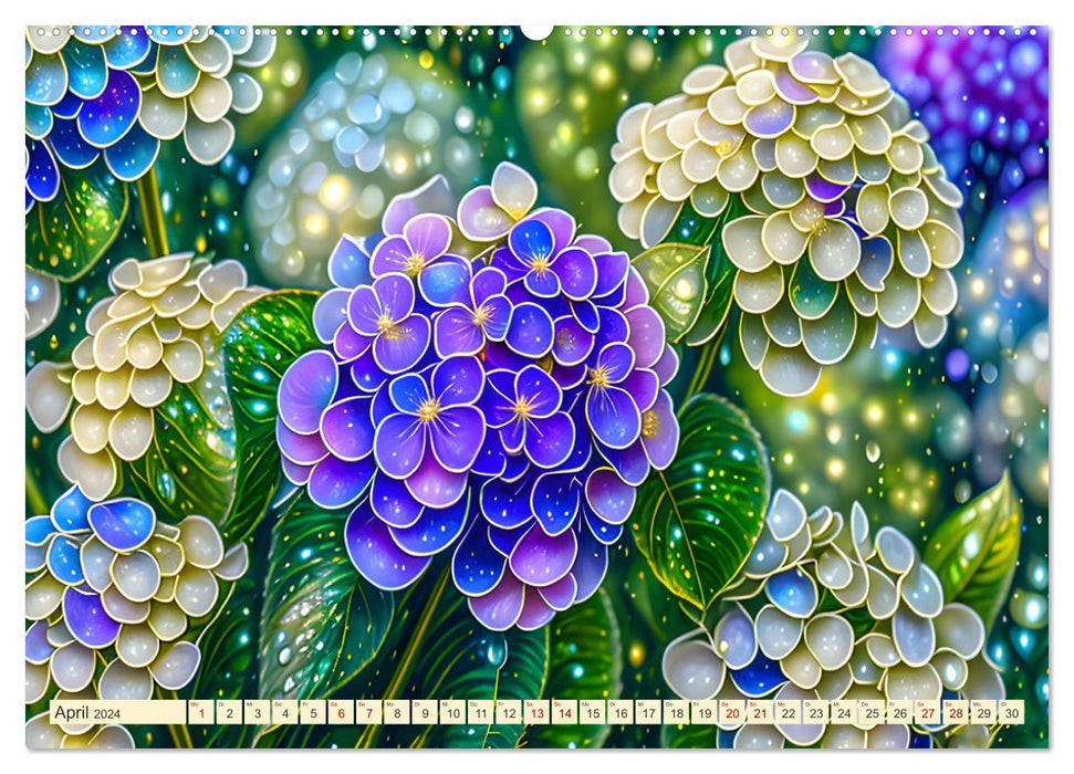 Lieblingsblumen mit goldenen Akzenten (CALVENDO Wandkalender 2024)