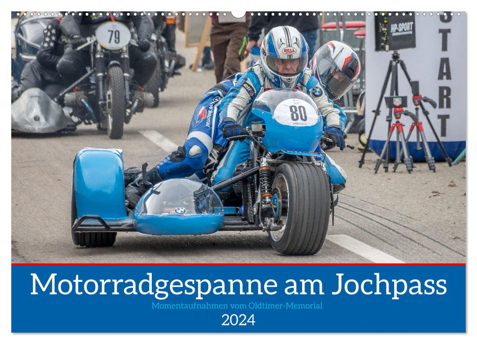 Motorradgespanne am Jochpass (CALVENDO Wandkalender 2024)