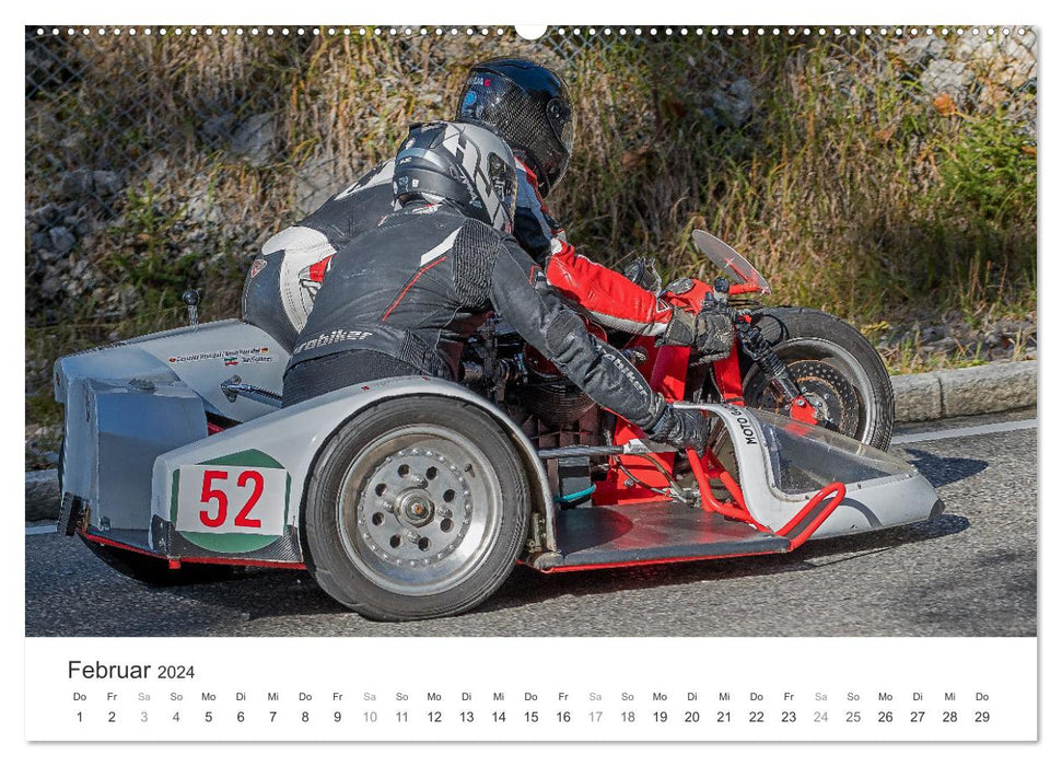 Motorradgespanne am Jochpass (CALVENDO Wandkalender 2024)