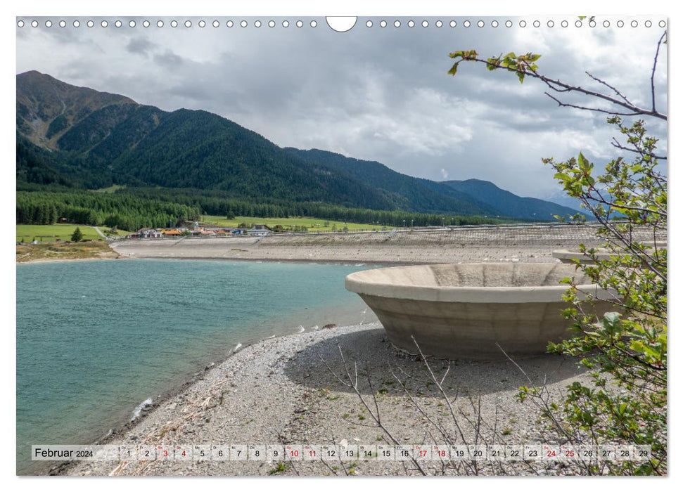 Lac Reschen - une aventure panoramique (calendrier mural CALVENDO 2024) 
