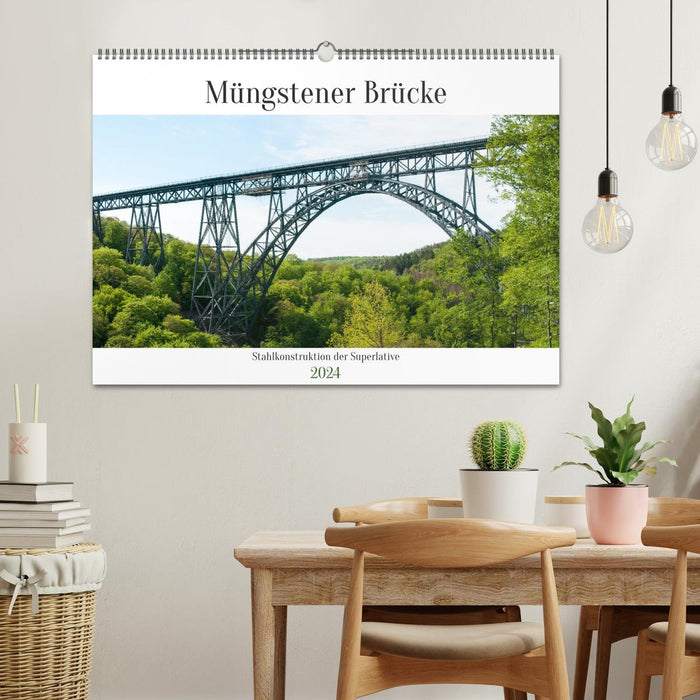 Müngstener Brücke - Stahlkonstruktion der Superlative (CALVENDO Wandkalender 2024)