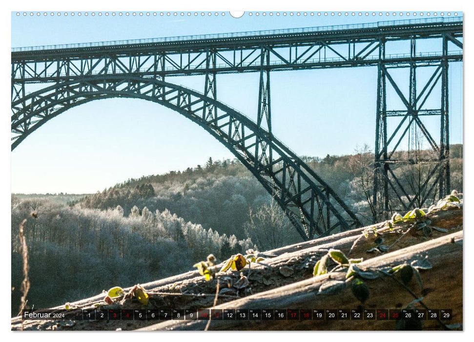 Pont de Müngsten - construction en acier des superlatifs (calendrier mural CALVENDO 2024) 