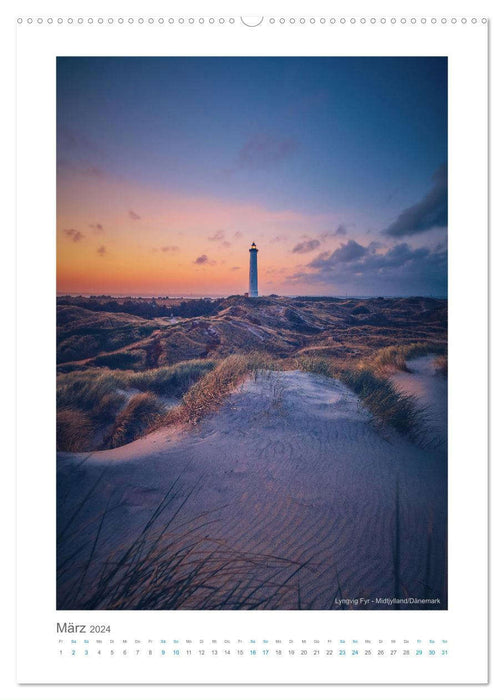 Lighthouses on the North Sea coast (CALVENDO wall calendar 2024) 