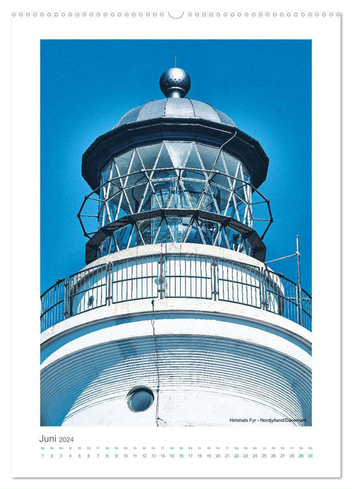 Phares sur la côte de la mer du Nord (calendrier mural CALVENDO 2024) 