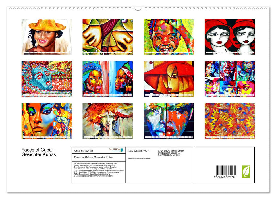 Faces of Cuba - Gesichter Kubas (CALVENDO Premium Wandkalender 2024)