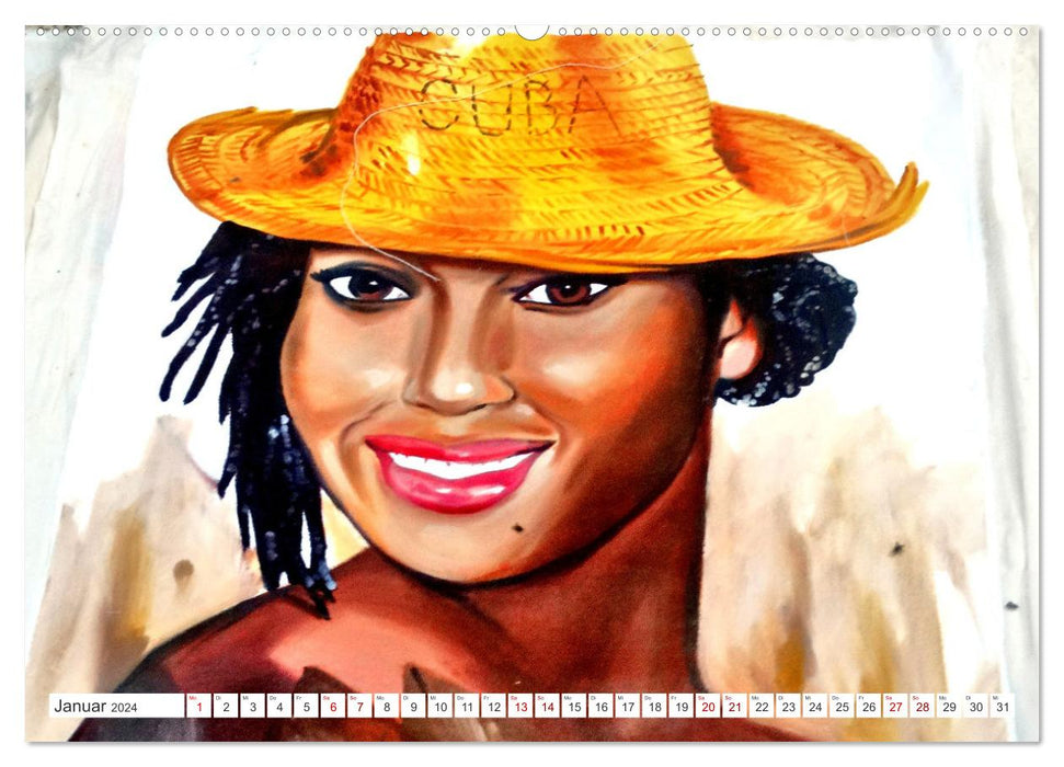 Visages de Cuba – Visages de Cuba (Calvendo Premium Calendrier mural 2024) 