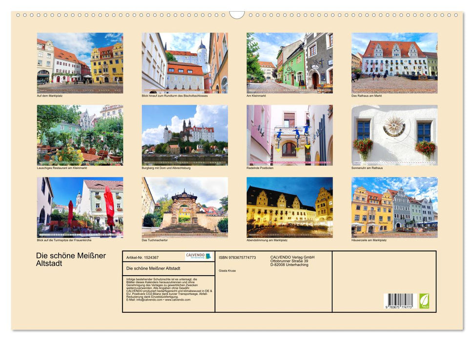 Die schöne Meißner Altstadt (CALVENDO Wandkalender 2024)