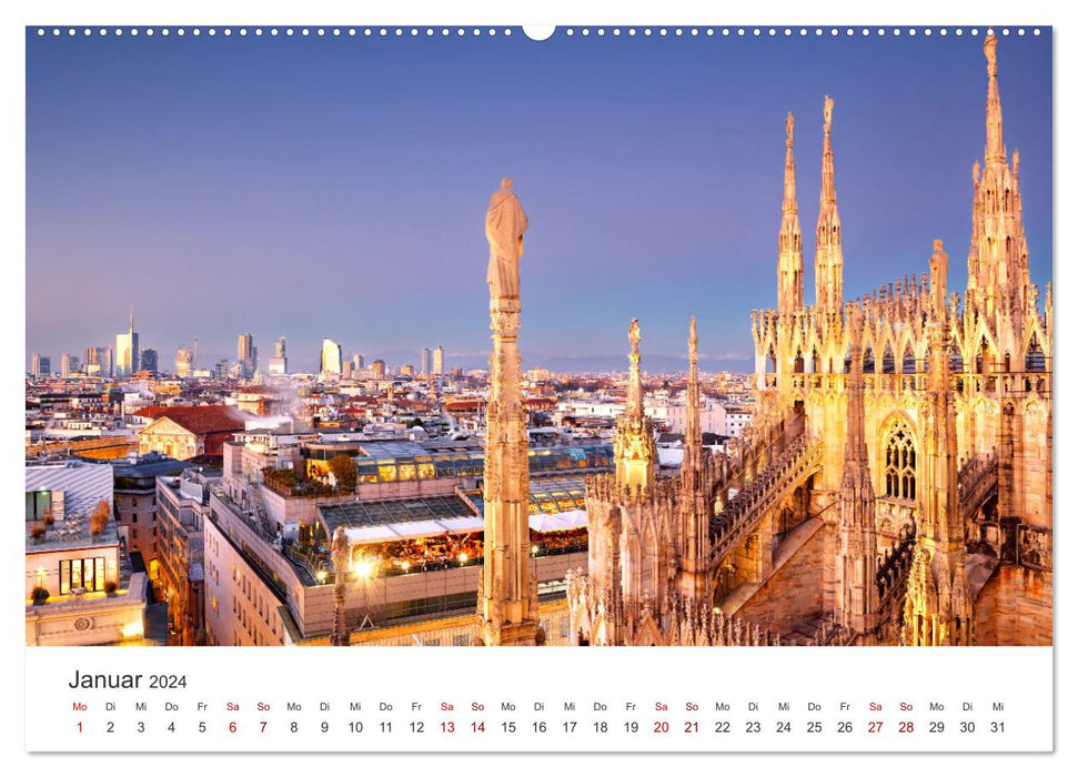 Milan – La ville de la mode par excellence en Europe. (Calendrier mural CALVENDO Premium 2024) 