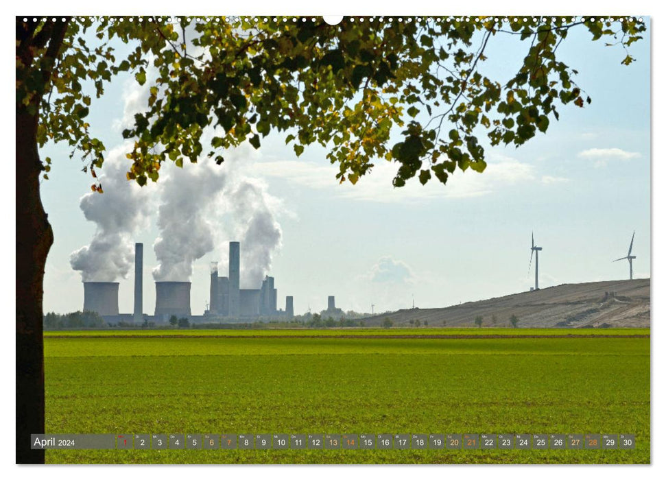 Alte und neue Energie im Rheinland - zwischen Braunkohletagebau und Windkraftanlagen (CALVENDO Premium Wandkalender 2024)