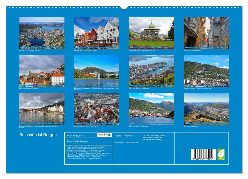 So schön ist Bergen (CALVENDO Premium Wandkalender 2024)