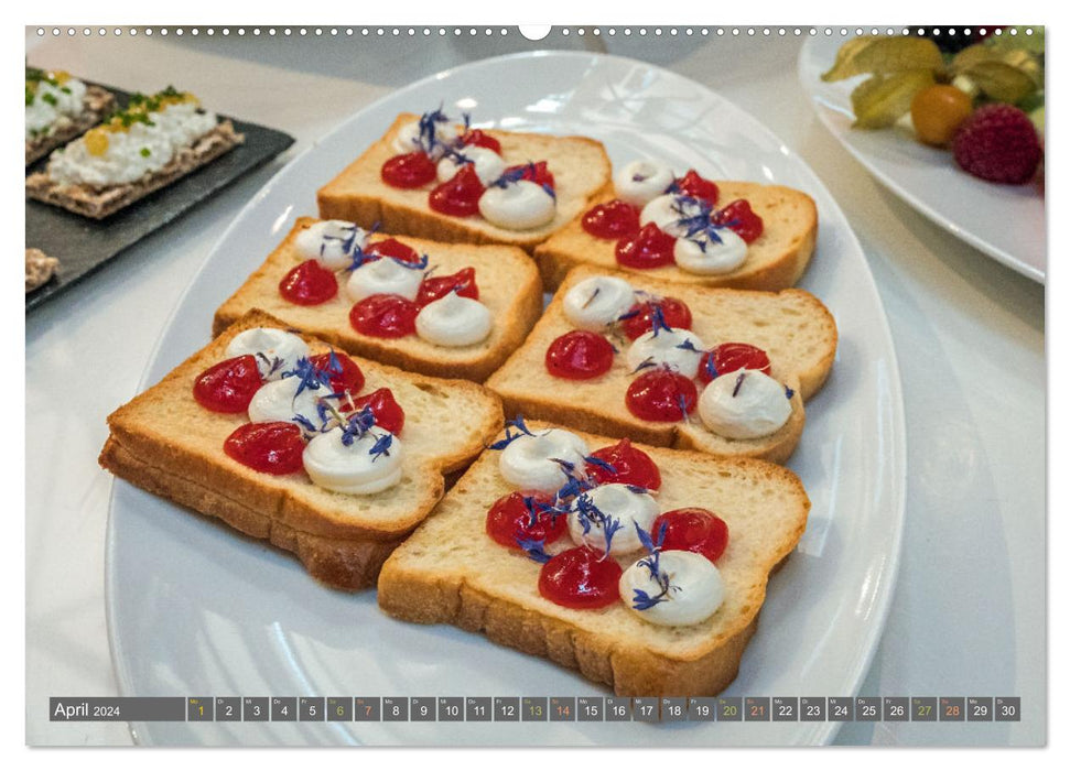 Perfekt angerichtet - Fingerfood, Appetizer und Desserts (CALVENDO Premium Wandkalender 2024)