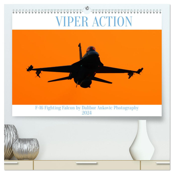 VIPER ACTION - F-16 FIGHTING FALCON (CALVENDO Premium Wandkalender 2024)