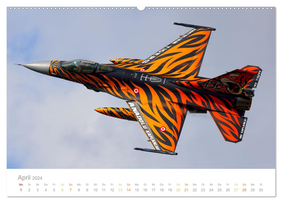 VIPER ACTION - F-16 FIGHTING FALCON (CALVENDO Premium Wandkalender 2024)