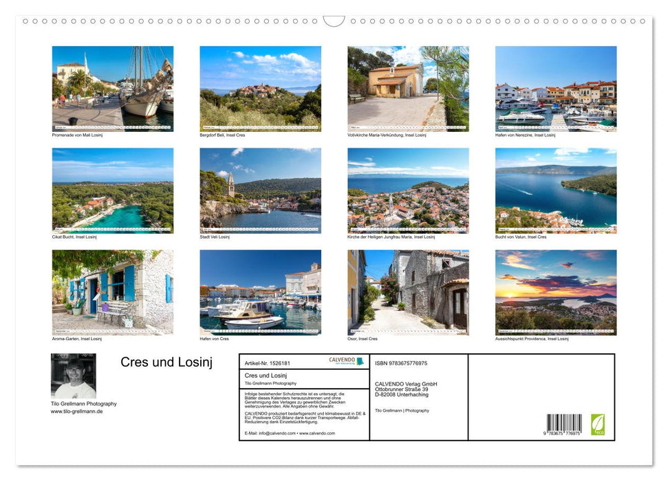Cres und Losinj, wilde Insel-Schönheiten in der Kvarner Bucht (CALVENDO Wandkalender 2024)