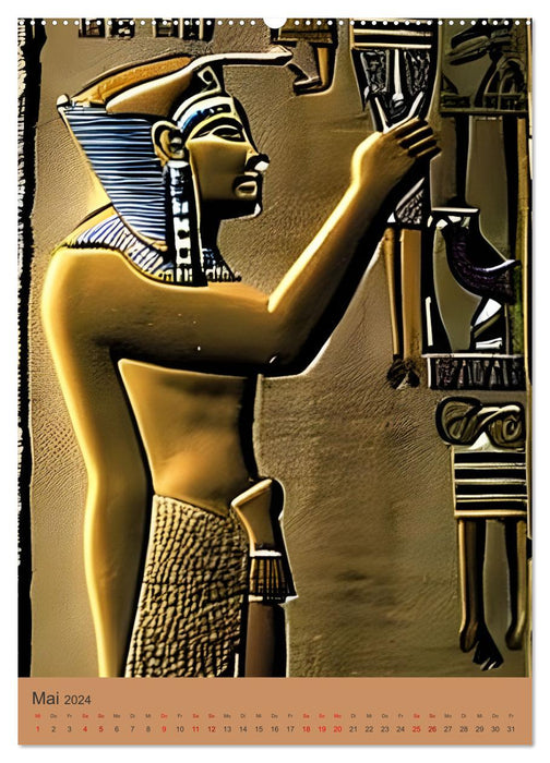 Altes Ägypten - Computerträume aus der KI (CALVENDO Premium Wandkalender 2024)