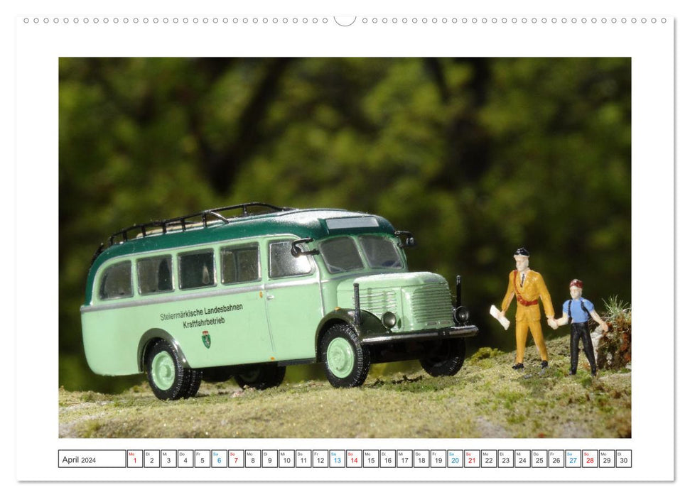 Bus miniatures (Calendrier mural CALVENDO Premium 2024) 