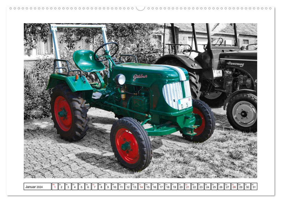 Deutsche Traktoren aus vergangenen Zeiten (CALVENDO Wandkalender 2024)