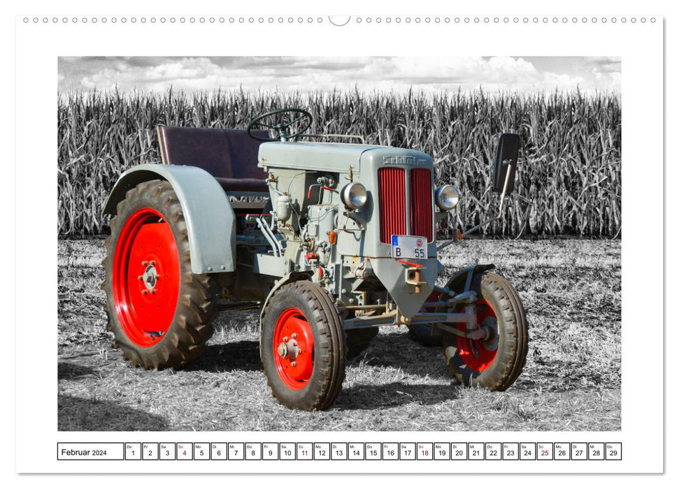 Tracteurs allemands d'autrefois (calendrier mural CALVENDO 2024) 