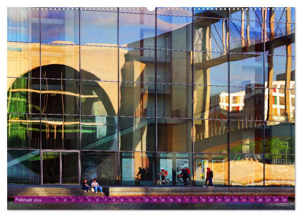 Berlin Colored Architecture (CALVENDO Premium Wandkalender 2024)