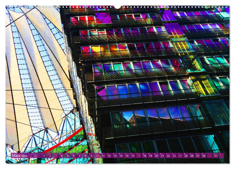 Architecture colorée de Berlin (Calendrier mural CALVENDO Premium 2024) 