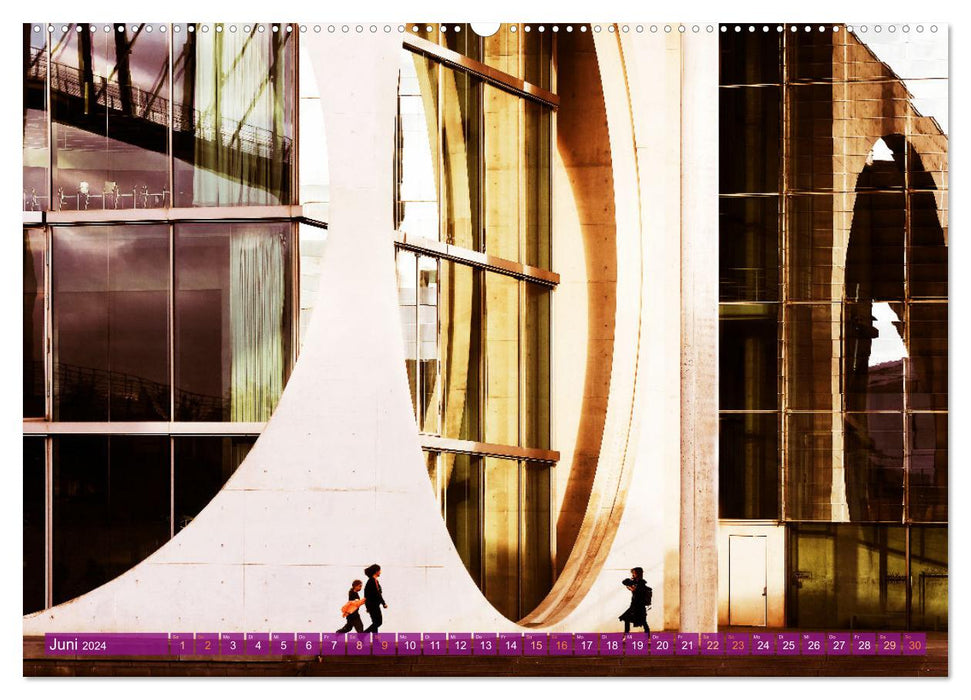 Architecture colorée de Berlin (Calendrier mural CALVENDO Premium 2024) 