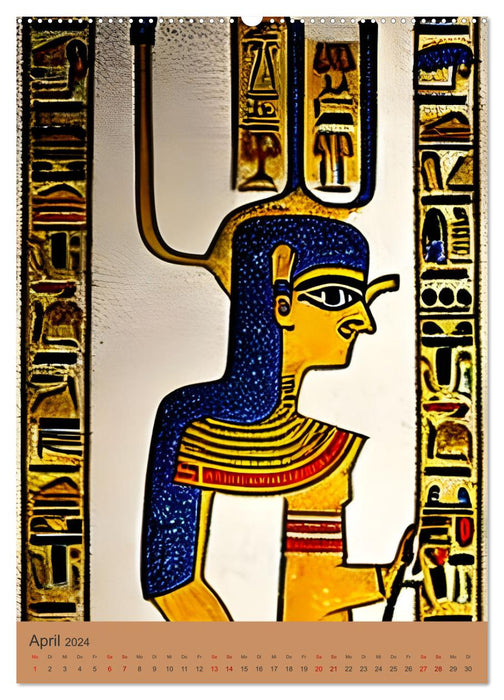 Egypte ancienne - rêves informatiques de l'IA (calendrier mural CALVENDO 2024) 